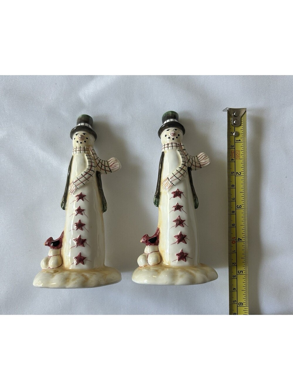 Becca Barton Midnight Snowman Christmas Salt & Pepper Shaker Set CIC Christmas